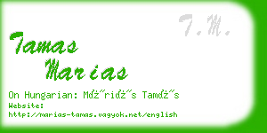 tamas marias business card